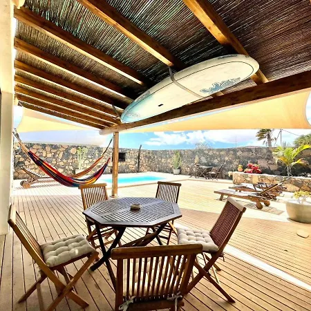 Espectacular Casa En Lajares, Piscina Privada Y Wifi